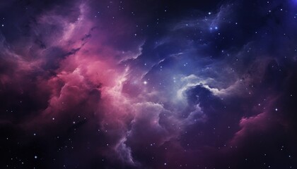 Fototapeta premium Majestic Cosmic Tapestry - Stunning Galaxy Wallpaper with Vibrant Nebulae and Distant Stars in Deep Blues, Purples, and Pinks