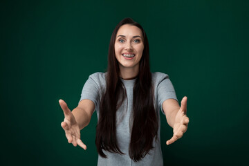 Woman With Long Black Hair and a Smile