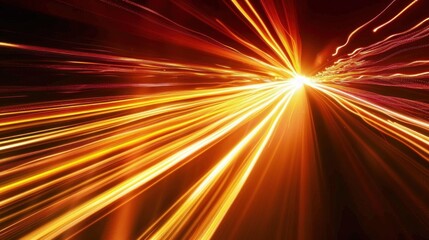 Obraz premium Hypnotic Light Trails Converging in Dynamic Tunnel Effect on Dark Background