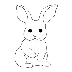 rabbit, bunny, easter, cartoon, animal, vector, illustration, hare, cute, baby, pet, pink, fun, design, holiday, drawing, art, mammal, happy, toy, spring, adorable, character, funny, nature