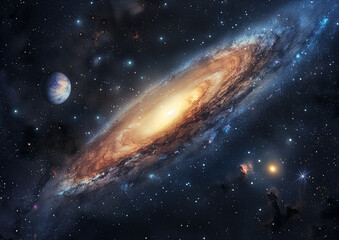 Fototapeta premium Galaxy M31 in the constellation of Andromeda. Andromeda Galaxy