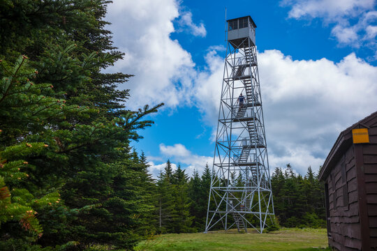 The Hunter Mountain fire tower is one of five in the Catskill Mountains and one of 23 in New York State and stands the highest at 4039-feet, an attraction to hikers.