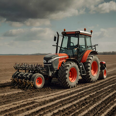 tractor in field