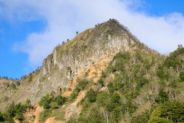 金精峠登山道から望む金精山