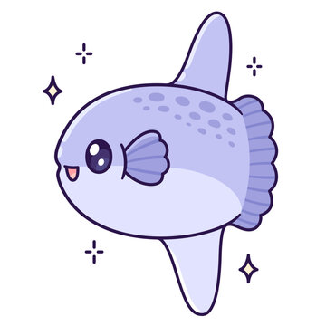 recommend clip art: Kawaii sunfish drawing