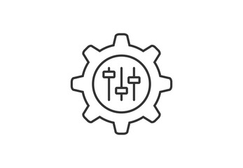 Customization, service, setting icon. Vector illustration.