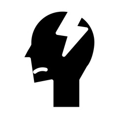 headache solid icon