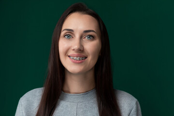 Obraz premium Woman With Long Hair and Smile