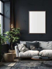 empty horizontal picture 5 photo frame mockup, hanging in a dark decorated modern living space --ar 3:4 --style raw --stylize 250 --iw 2.6 Job ID: 4ec57b2b-7db3-4bd8-a3aa-953b26d7fef4