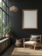 empty horizontal picture 5 photo frame mockup, hanging in a dark decorated modern living space --ar 3:4 --style raw --stylize 250 --iw 2.6 Job ID: 52a65f8a-cead-4ad4-b82a-480143a02383