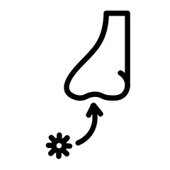 inhalation of aspergillosi line icon