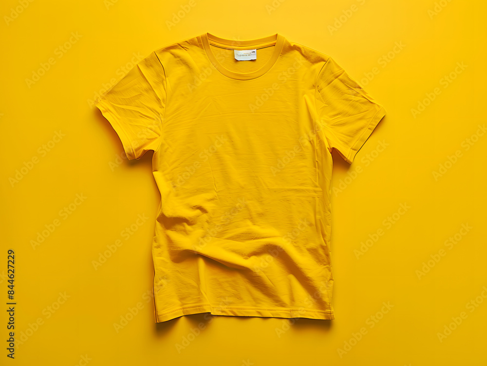 Canvas Prints Yellow t-shirt mockup