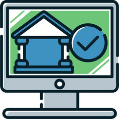 Internet banking, banking icon.