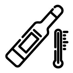 high body temperature cutline icon
