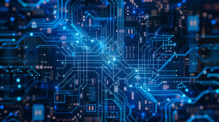 Network Design AI Abstract Futuristic Electronic Circuit Technology Background,ネットワーク デザインのAI の抽象的な未来的な電子回路技術の背景,Generative AI