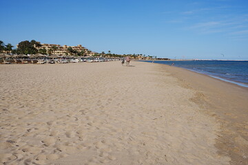 Shoreline at Red Sea in African SAFAGA city in EGYPT