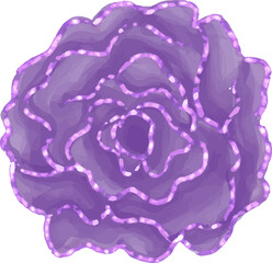 Single purple rose watercolor
