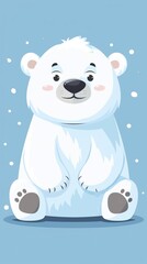 Fototapeta premium Bear vector polar bear icon logo teddy cartoon character illustration