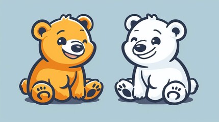 Naklejka premium Bear vector polar bear icon logo teddy cartoon character illustration