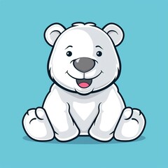 Obraz premium Bear vector polar bear icon logo teddy cartoon character illustration