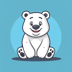 Fototapeta premium Bear vector polar bear icon logo teddy cartoon character illustration