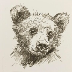 Bear sketch for baby