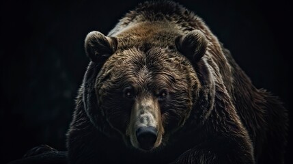 Obraz premium bear on dark background