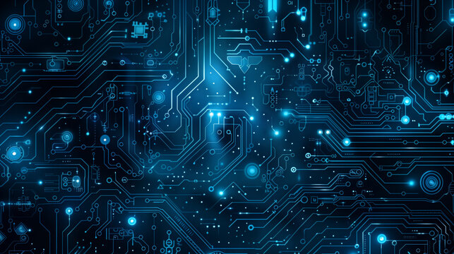 Network Design AI Abstract Futuristic Electronic Circuit Technology Background,ネットワーク デザインのAI の抽象的な未来的な電子回路技術の背景,Generative AI