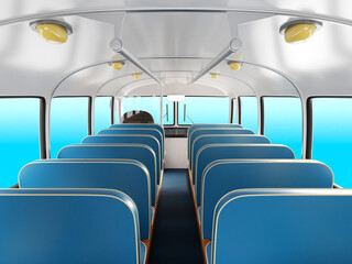 retro tourist bus interior