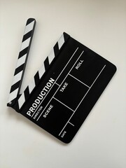 Clapperboard for movie