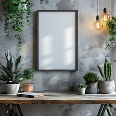 Fototapeta premium Beautiful modern interior design wall art mockup