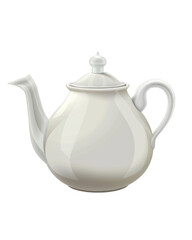       Elegant White Ceramic Teapot - Classic Design