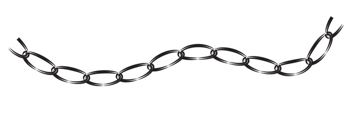 chain - set of chains shape silhouette pattern, seamless repeatable texture background
