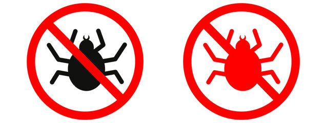 Hygiene notice indicating area free from mites with no mites allowed