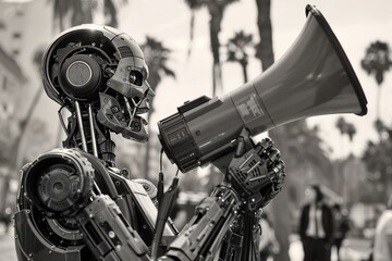 AI, robot, layoffs, unemployment, video, film, protest, announcement, hollywood, creatives, movie