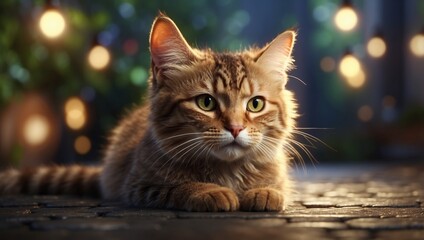 Meowing Cat Clipart A Playful Whiskered Companion in a Fun D.