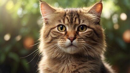 Obraz premium Meowing Cat Clipart A Playful Whiskered Companion in a Fun D.