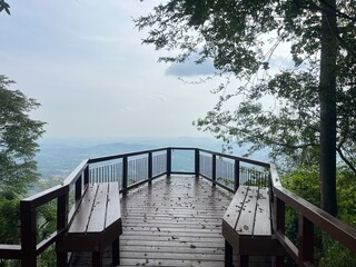 wooden bridge over lake