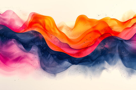 Vagues abstraites color&eacute;es 