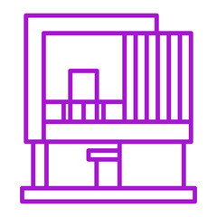 Fototapeta premium Modern House Linear Color