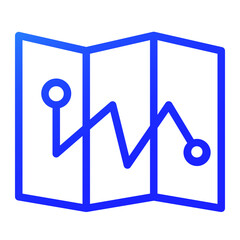 map land gradient icon