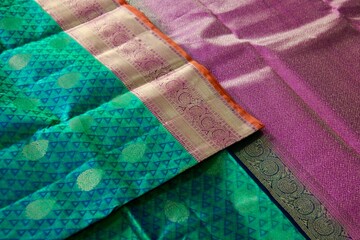 Indian Traditional Silk Saree with beautiful patterns