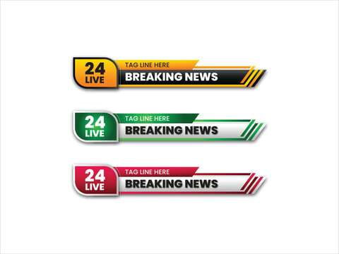 Stylish gradient lower thirds set template vector. modern design style 