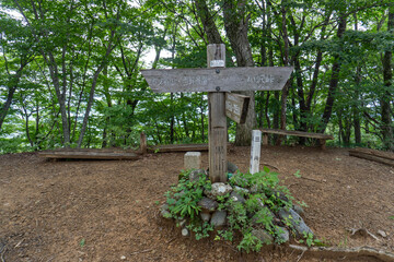 View of the trail from Mt. Bonno-ori via Mt. Kuroyama, Mt. Iwatakeishi, and Mt. Sodake