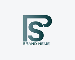 PS logo creative simple design