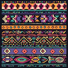 Aztec borders set 