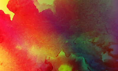 Fototapeta premium Vibrant multi color abstract watercolor background texture.