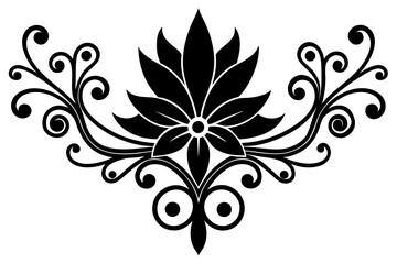 Alpena flower design silhouette vector illustration