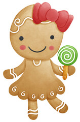 Obraz premium Gingerbread and lollipop