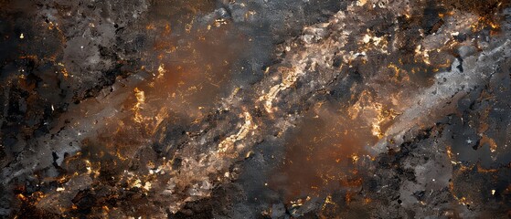 bronze granite interwoven with light grey streaks, offering a sleek and elegant stone finish
